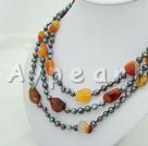 pearl agate necklace