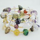 Wholesale seven colors crystal stone bracelets