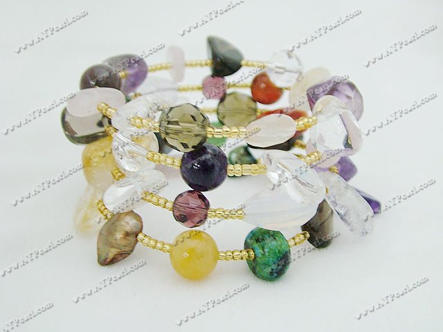 seven colors crystal stone bracelets