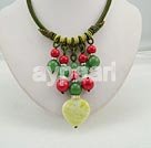 aventurine blood gem necklace