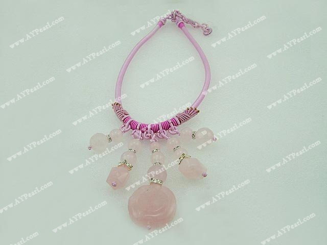 rose quartz necklace