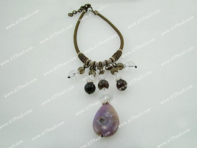 Crystal Jewelry Wholesale-crystal agate necklace