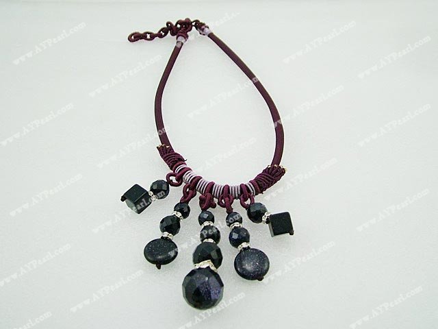 blue sand stone necklace