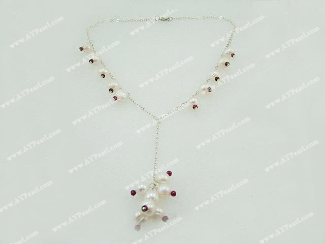 garnet pearl necklace