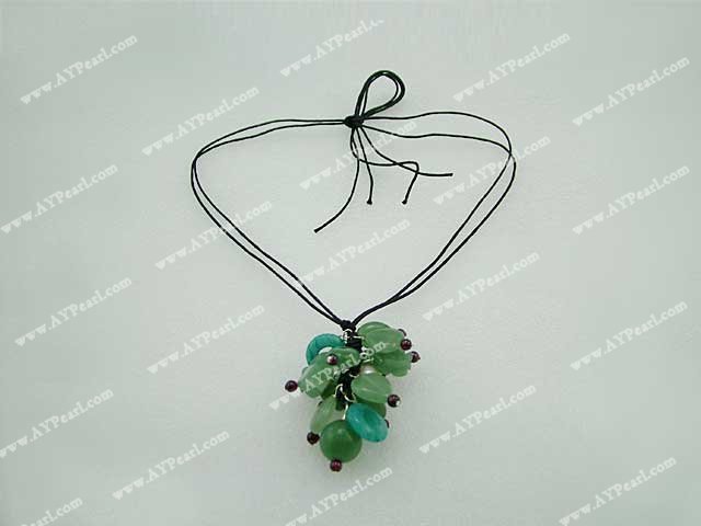 Wholesale Gemstone Jewelry-garnet aventurine necklace