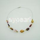 Wholesale Silver Leaf Agate necklace