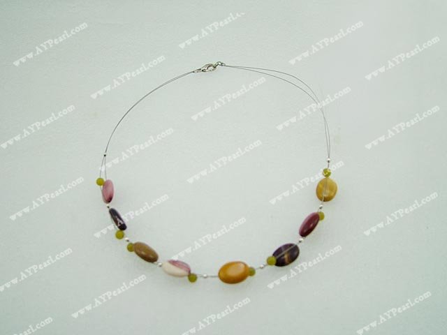 Silver Leaf Agate Collier