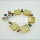 Wholesale Other Jewelry-Green Aventurine colored glaze bracelet