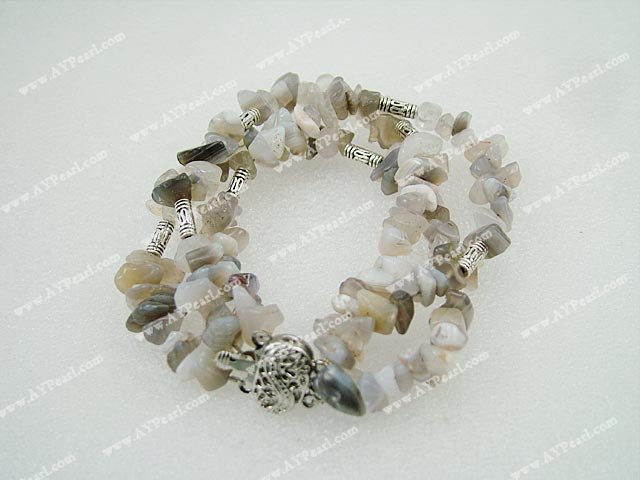 bracelet gris agate