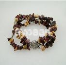 Wholesale Gemstone Bracelet-silver leaf agate bracelet