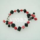 Wholesale coral black gem bracelet