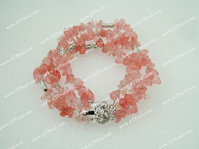 cherry quartz bracelet