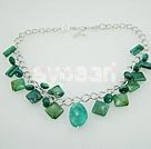 Collier jade bleu