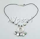 black lip shell and pearl necklace
