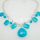 Wholesale blue gem necklace