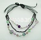 Wholesale Rainbow fluorite necklace