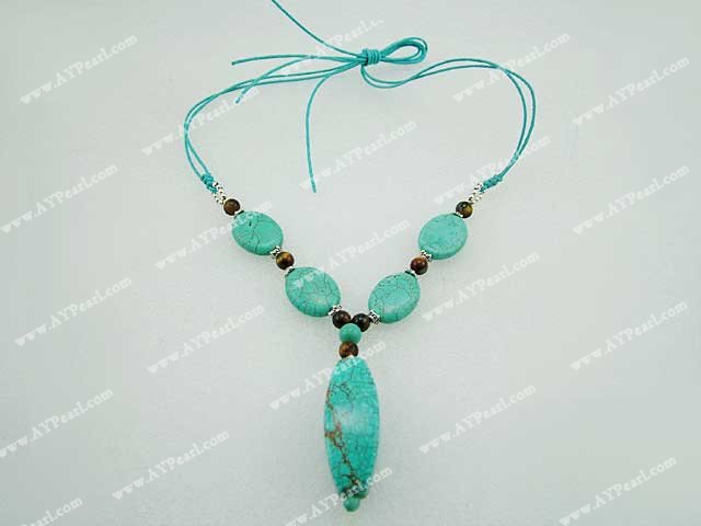 turquoise Collier oeil de tigre