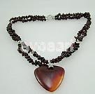 garnet agate necklace