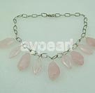 Wholesale rose quartz necklace