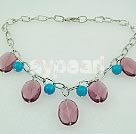 Wholesale Gemstone Jewelry-amethyst blue gem necklace