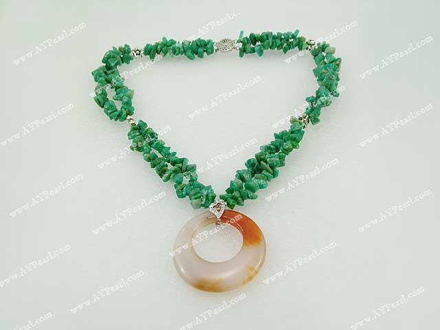 collier agate verte GEM