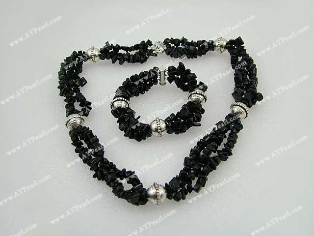 Set Jewelry Wholesale-black gem set