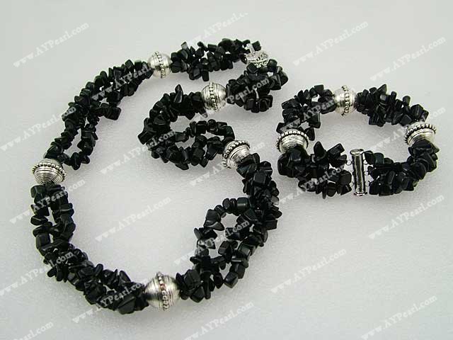 Set Jewelry Wholesale-black gem set