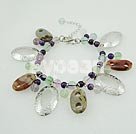 Rainbow fluorite agate bracelet