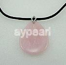 rose quartz pendant necklace