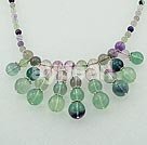 Wholesale Gemstone Jewelry-Rainbow fluorite necklace