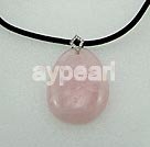 rose quartz pendant necklace