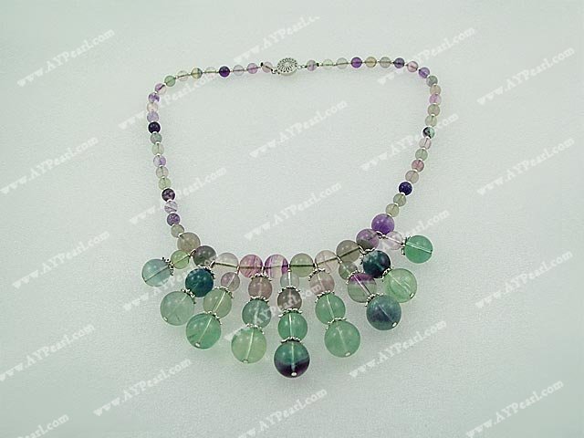 Rainbow fluorite necklace