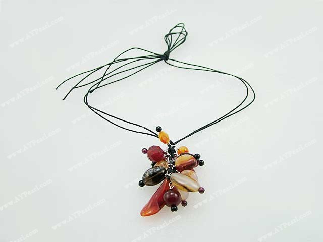 Wholesale Gemstone Jewelry-garnet agate necklace