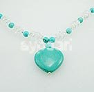 colored glaze turquoise necklace