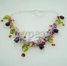 pearl crystal agate colored glaze necklace