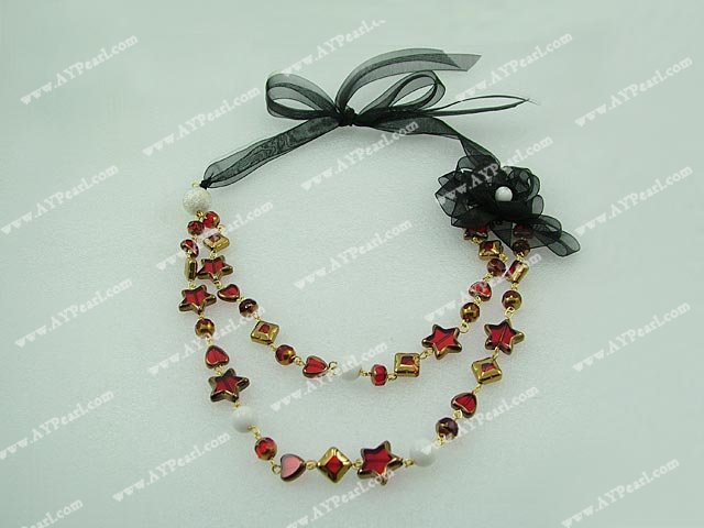 Crystal Jewelry Wholesale-manmade crystal necklace