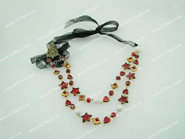Crystal Jewelry Wholesale-manmade crystal necklace