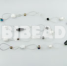 white crystal black agate necklace