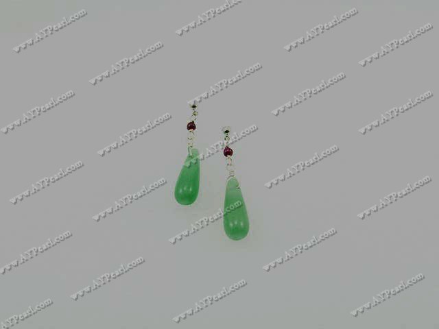 aventurine garnet earrings