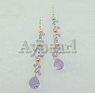 Austrian crystal pearl earrings