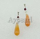 Wholesale Gemstone Earrings-agate garnet earrings