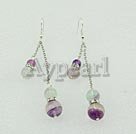 Rainbow fluorite earring