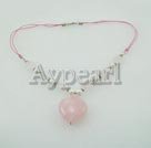 rose quartz necklace