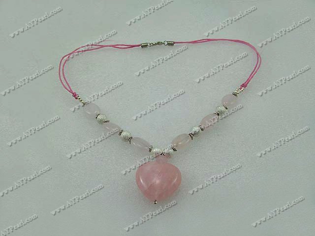 rose quartz necklace