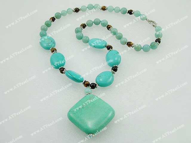 Turquoise Jewelry Wholesale-Amazon gem turquoise tiger eye necklace