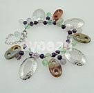 Rainbow fluorite agate bracelet