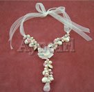 Wholesale rose quartz pearl necklace