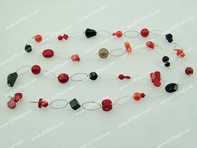 Coral Jewelry Wholesale-coral agate necklace