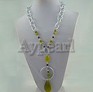 olive garnet necklace