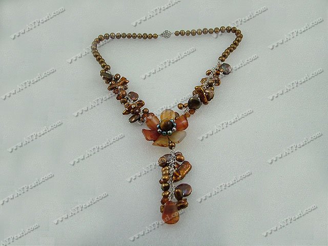 pearl agate necklace